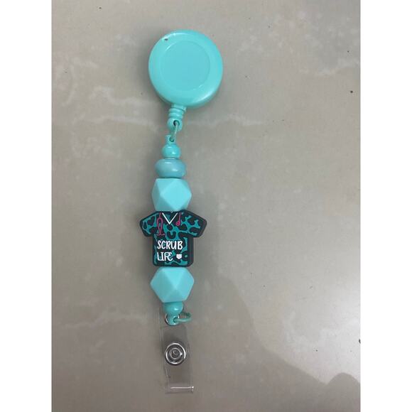 Teal Beadable Badge Reel - Perfect Gift for Nurses - Picture 1 of 1